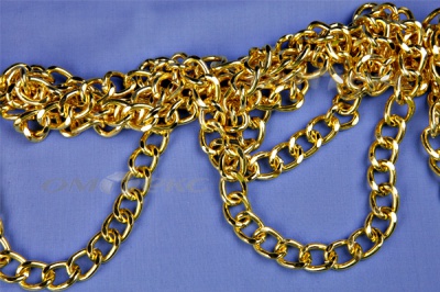 Цепь металл декоративная №11 (17*13) золото (10+/-1 м)  - купить в Уфе. Цена: 1 341.87 руб.