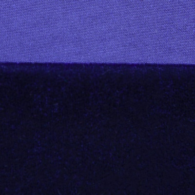 Бархат стрейч №14, 240 гр/м2, шир.160 см, (2,6 м/кг), цвет т.синий - купить в Уфе. Цена 740.88 руб.