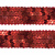 Тесьма с пайетками 3, шир. 20 мм/уп. 25+/-1 м, цвет красный - купить в Уфе. Цена: 778.19 руб.