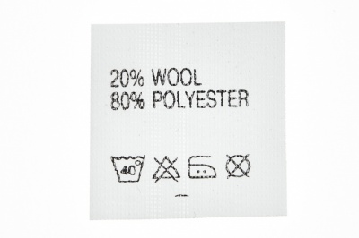 Состав и уход 20% wool 80% poliester - купить в Уфе. Цена: 64.21 руб.