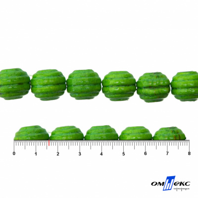 0309-Бусины деревянные "ОмТекс", 16 мм, упак.50+/-3шт, цв.019-зеленый - купить в Уфе. Цена: 62.22 руб.