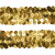 Тесьма с пайетками D16, шир. 30 мм/уп. 25+/-1 м, цвет золото - купить в Уфе. Цена: 1 087.39 руб.