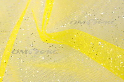 Сетка Глиттер, 40 гр/м2, шир.160см, цвет жёлтый - купить в Уфе. Цена 163.01 руб.
