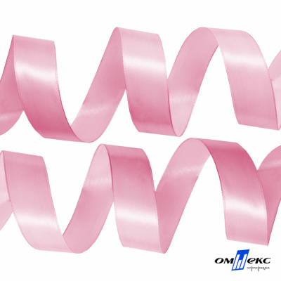 050-нежно-розовый Лента атласная упаковочная (В) 85+/-5гр/м2, шир.25 мм (1/2), 25+/-1 м - купить в Уфе. Цена: 53.96 руб.