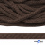 Шнур плетеный d-6 мм, 70% хлопок 30% полиэстер, уп.90+/-1 м, цв.1073-т.коричневый - купить в Уфе. Цена: 594 руб.