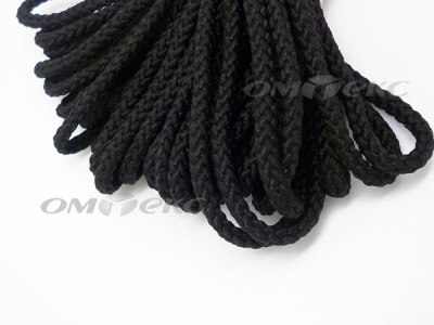 Шнур В-035 4 мм круп.плетение 100 м черный - купить в Уфе. Цена: 156.40 руб.