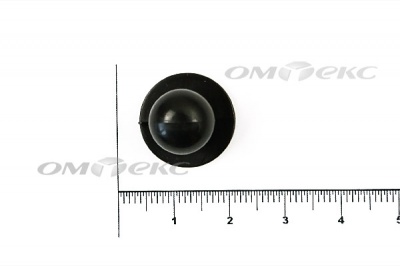 Пуговица поварская "Пукля", 10 мм, цвет чёрный - купить в Уфе. Цена: 2.03 руб.
