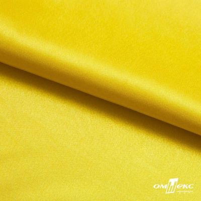 Поли креп-сатин 12-0643, 125 (+/-5) гр/м2, шир.150см, цвет жёлтый - купить в Уфе. Цена 155.57 руб.