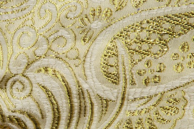 Ткань костюмная жаккард №5, 140 гр/м2, шир.150см, цвет золото - купить в Уфе. Цена 383.29 руб.