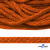 Шнур плетеный d-6 мм, 70% хлопок 30% полиэстер, уп.90+/-1 м, цв.1066-апельсин - купить в Уфе. Цена: 588 руб.