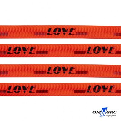Тесьма отделочная (киперная) 10 мм, 100% хлопок, "LOVE" (45 м) цв.121-19 -оранжевый - купить в Уфе. Цена: 797.46 руб.