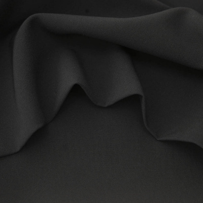 Костюмная ткань "Элис", 200 гр/м2, шир.150см, цвет чёрный - купить в Уфе. Цена 306.20 руб.