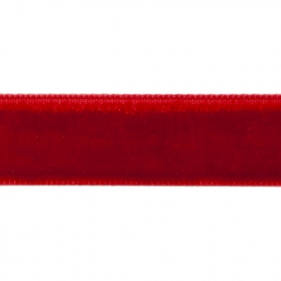 Лента бархатная нейлон, шир.12 мм, (упак. 45,7м), цв.45-красный - купить в Уфе. Цена: 392 руб.