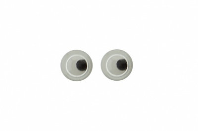 Глазки для игрушек, круглые, с бегающими зрачками, 3 мм/упак.100+/-5 шт, цв. -черно-белые - купить в Уфе. Цена: 25.40 руб.