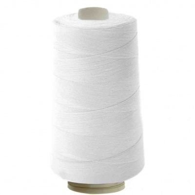 Швейные нитки (армированные) 28S/2, нам. 2 500 м, цвет белый - купить в Уфе. Цена: 148.95 руб.