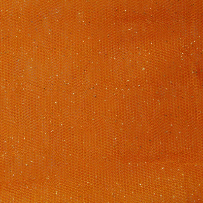 Сетка Глиттер, 24 г/м2, шир.145 см., оранжевый - купить в Уфе. Цена 117.24 руб.