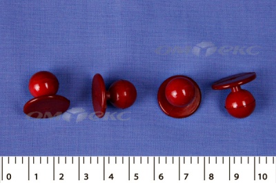 Пуговица поварская "Пукля", 10 мм, цвет красный - купить в Уфе. Цена: 2.28 руб.