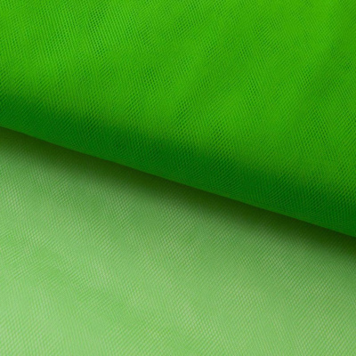 Фатин матовый 16-146, 12 гр/м2, шир.300см, цвет зелёный - купить в Уфе. Цена 112.70 руб.