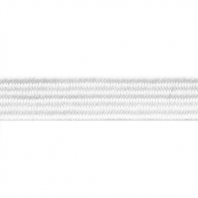 Резиновые нити с текстильным покрытием, шир. 6 мм (182 м/уп), цв.-белый - купить в Уфе. Цена: 705.59 руб.