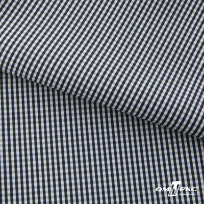 Ткань сорочечная Клетка Виши, 115 г/м2, 58% пэ,42% хл, шир.150 см, цв.6-черный, (арт.111) - купить в Уфе. Цена 306.69 руб.