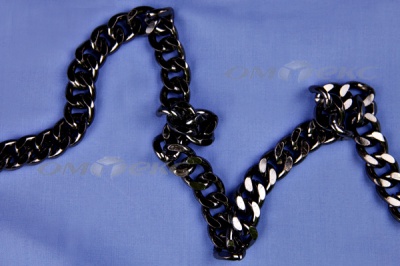 Цепь металл декоративная №9 (13,5*16,5) черная (10+/-1 м)  - купить в Уфе. Цена: 808.92 руб.