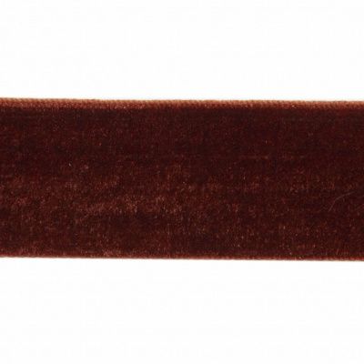 Лента бархатная нейлон, шир.25 мм, (упак. 45,7м), цв.120-шоколад - купить в Уфе. Цена: 981.09 руб.