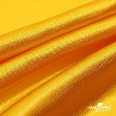 Поли креп-сатин 13-0859, 125 (+/-5) гр/м2, шир.150см, цвет жёлтый - купить в Уфе. Цена 155.57 руб.