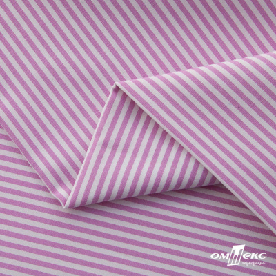 Ткань сорочечная Полоска Кенди, 115 г/м2, 58% пэ,42% хл, шир.150 см, цв.1-розовый, (арт.110) - купить в Уфе. Цена 306.69 руб.
