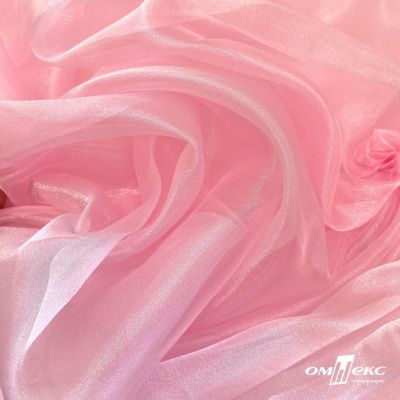 Ткань органза, 100% полиэстр, 28г/м2, шир. 150 см, цв. #47 розовая пудра - купить в Уфе. Цена 86.24 руб.