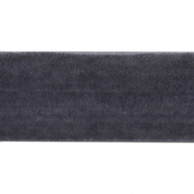 Лента бархатная нейлон, шир.25 мм, (упак. 45,7м), цв.189-т.серый - купить в Уфе. Цена: 981.09 руб.