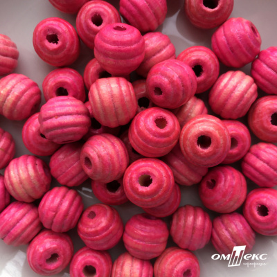 0309-Бусины деревянные "ОмТекс", 16 мм, упак.50+/-3шт, цв.023-розовый - купить в Уфе. Цена: 62.22 руб.