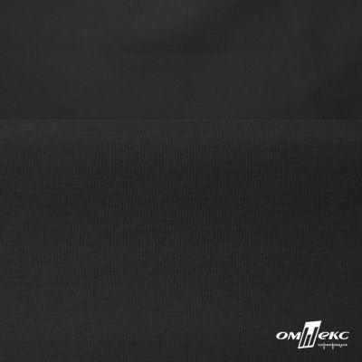 Курточная ткань "Милан", 100% Полиэстер, PU, 110гр/м2, шир.155см, цв. чёрный - купить в Уфе. Цена 340.23 руб.