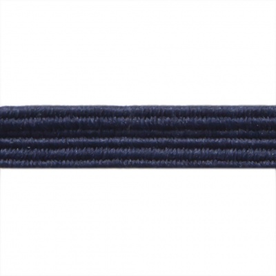 Резиновые нити с текстильным покрытием, шир. 6 мм ( упак.30 м/уп), цв.- 117-т.синий - купить в Уфе. Цена: 152.05 руб.