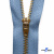 Молнии джинсовые металл т-5, 18 см латунь (YG), цв.-деним (231) - купить в Уфе. Цена: 22.80 руб.
