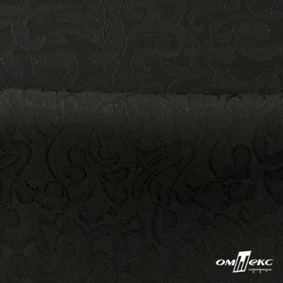 Ткань жаккард королевский, 100% полиэстр 180 г/м 2, шир.150 см, цв-черный - купить в Уфе. Цена 296.39 руб.