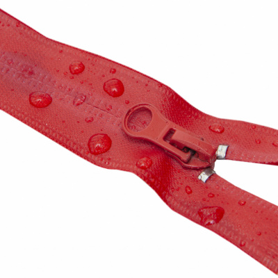 Молния водонепроницаемая PVC Т-7, 60 см, разъемная, цвет (820) красный - купить в Уфе. Цена: 49.39 руб.