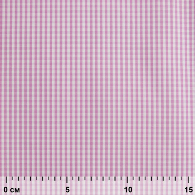 Ткань сорочечная Клетка Виши, 115 г/м2, 58% пэ,42% хл, шир.150 см, цв.1-розовый, (арт.111) - купить в Уфе. Цена 306.69 руб.