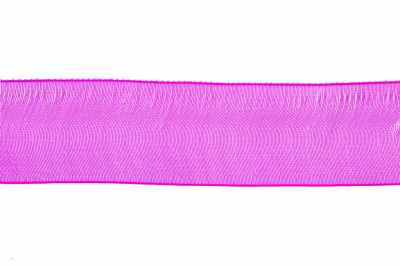 Лента органза 1015, шир. 10 мм/уп. 22,8+/-0,5 м, цвет ярк.розовый - купить в Уфе. Цена: 38.39 руб.