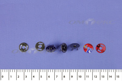 Кнопки магнитные МКМ-02, диам. 18 мм, чёрный никель - купить в Уфе. Цена: 14.49 руб.
