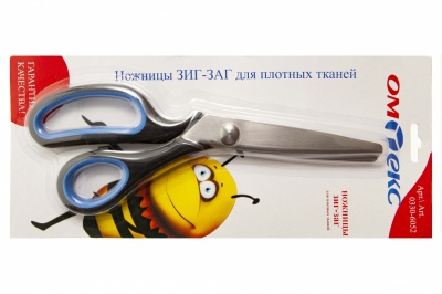Ножницы арт.0330-6052 "ЗИГ-ЗАГ" 5 мм, для плотных тканей , 9"/ 229 мм - купить в Уфе. Цена: 740.56 руб.