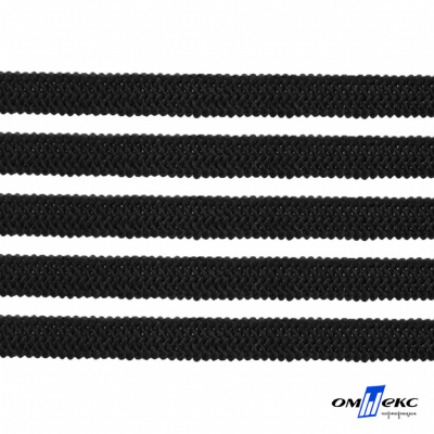 Лента эластичная вязанная (резинка) 4 мм (200+/-1 м) 400 гр/м2 черная бобина "ОМТЕКС" - купить в Уфе. Цена: 1.78 руб.