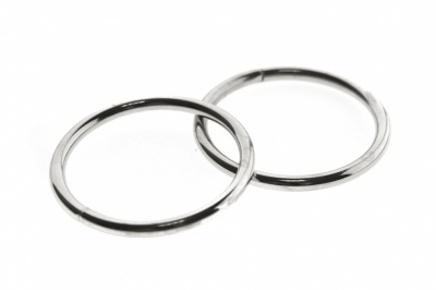 Кольцо металлическое №40 мм, цв.-никель - купить в Уфе. Цена: 4.45 руб.