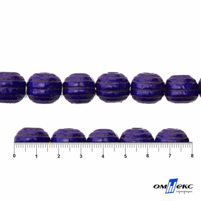 0309-Бусины деревянные "ОмТекс", 16 мм, упак.50+/-3шт, цв.018-фиолет - купить в Уфе. Цена: 62.22 руб.