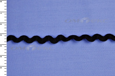Тесьма плетеная "Вьюнчик"/черный - купить в Уфе. Цена: 48.11 руб.