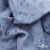 Ткань Муслин принт, 100% хлопок, 125 гр/м2, шир. 140 см, #2308 цв. 69 серо-голубой с цветком - купить в Уфе. Цена 413.11 руб.