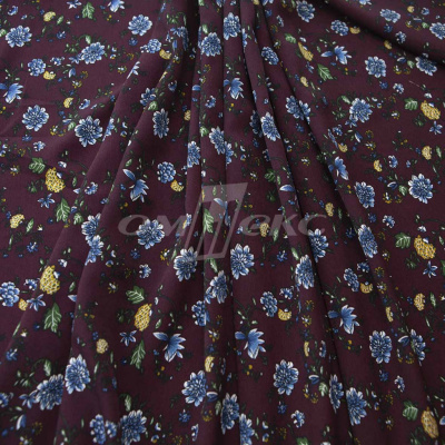 Плательная ткань "Фламенко" 4.1, 80 гр/м2, шир.150 см, принт растительный - купить в Уфе. Цена 259.21 руб.