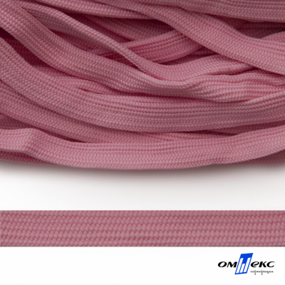 Шнур плетеный (плоский) d-12 мм, (уп.90+/-1м), 100% полиэстер, цв.256 - розовый - купить в Уфе. Цена: 8.62 руб.