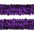 Тесьма с пайетками 12, шир. 30 мм/уп. 25+/-1 м, цвет фиолет - купить в Уфе. Цена: 1 098.48 руб.