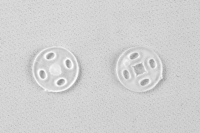 Кнопки пришивные пластиковые 10 мм, блистер 24шт, цв.-прозрачные - купить в Уфе. Цена: 48.41 руб.