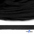 Шнур плетеный d-8 мм плоский, 70% хлопок 30% полиэстер, уп.85+/-1 м, цв.- чёрный - купить в Уфе. Цена: 735 руб.
